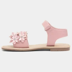 Walkright Faron Girls Pink Flower Diamante Sandal