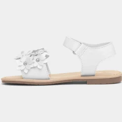 Walkright Faron Girls White Flower Sandal