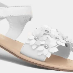 Walkright Faron Girls White Flower Sandal