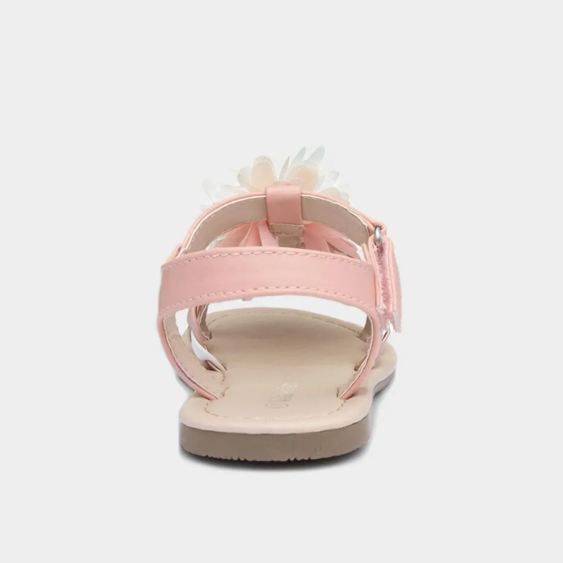 Walkright Girls Pink Chiffon Flower Sandals