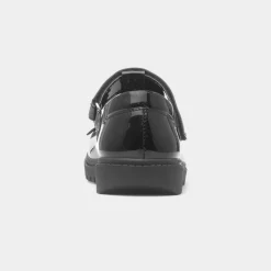 Walkright Laura Girls Black Unicorn Patent Shoe