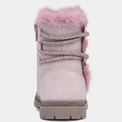 Walkright Lexi Girls Pink Faux Fur Boot