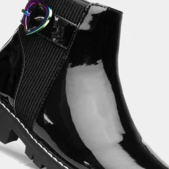 Walkright Liana Girls Black Patent Chelsea Boot