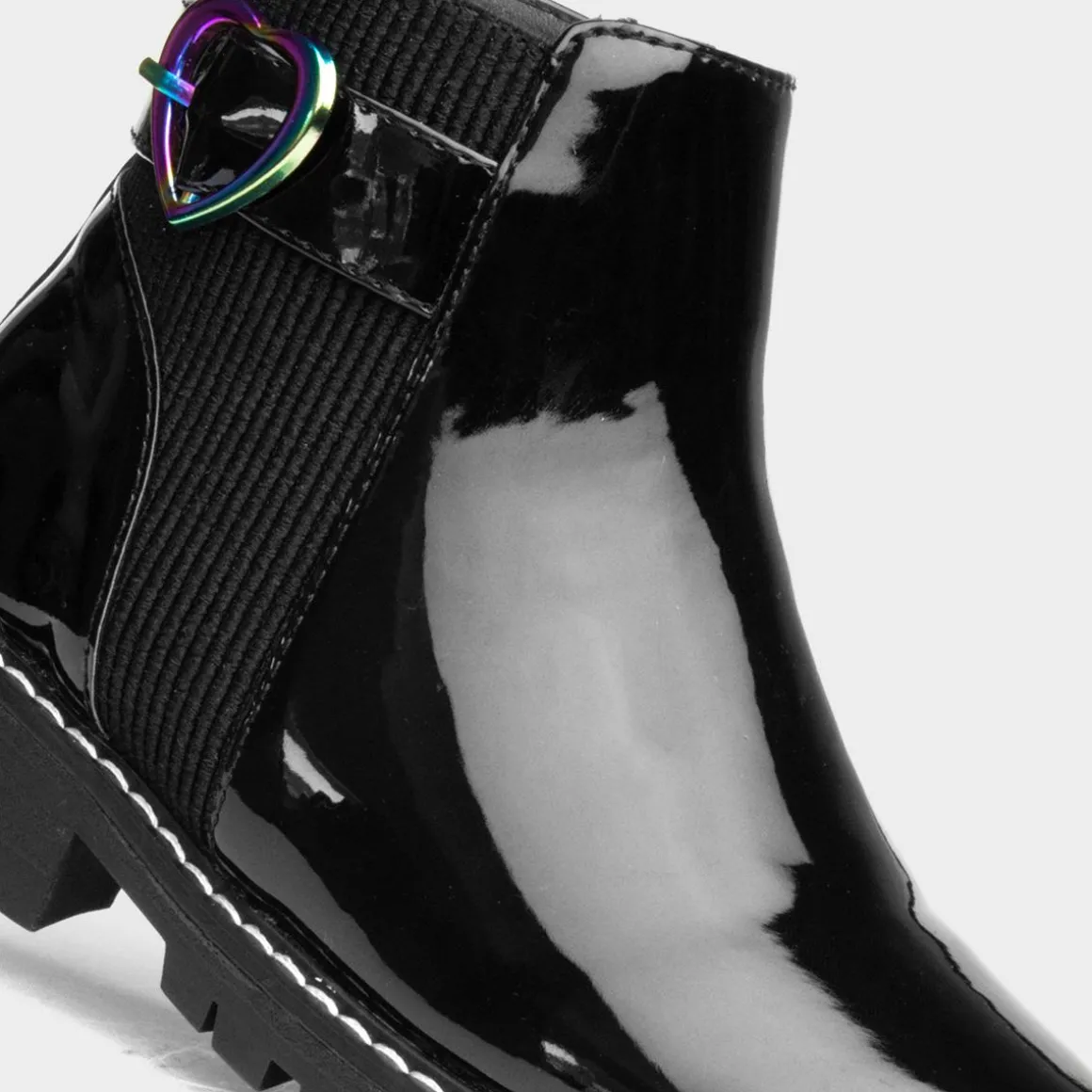 Walkright Liana Girls Black Patent Chelsea Boot