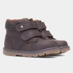Walkright Lincoln Boys Brown Easy Fasten Boot