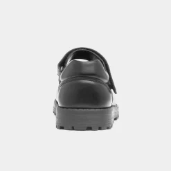 Walkright Lori Girls Black Butterfly School Shoe