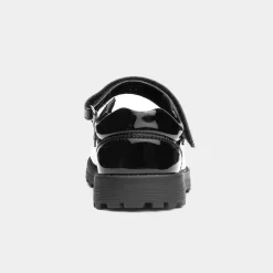 Walkright Lori Girls Black Patent School Shoe