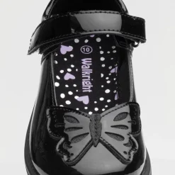 Walkright Lori Girls Black Patent School Shoe