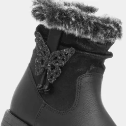 Walkright Lorna Girls Black Butterfly Boot