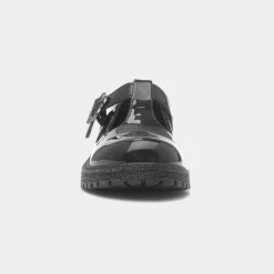 Walkright Lottie Girls Black Patent School Shoe