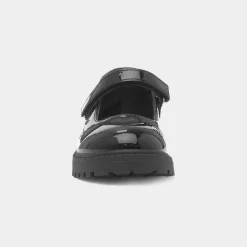 Walkright Lucia Girls Black Patent School Shoe
