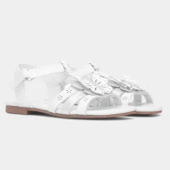 Walkright Lucia Girls White Butterfly Sandal