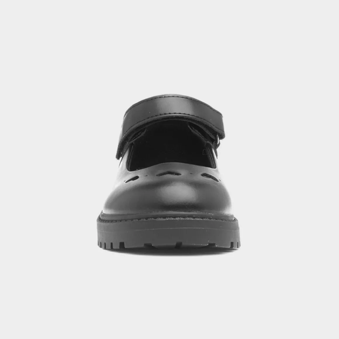 Walkright Lucille Girls Black Heart Shoe