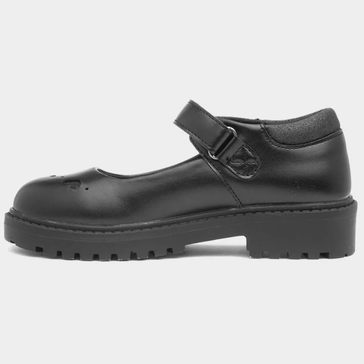 Walkright Lucille Girls Black Heart Shoe