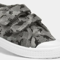 Walkright Lyle Boys Grey Dinosaur Canvas