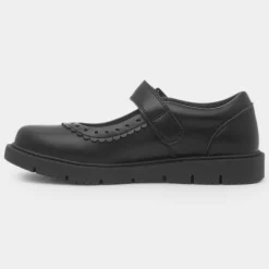 Walkright Severn Girls Black School Shoe