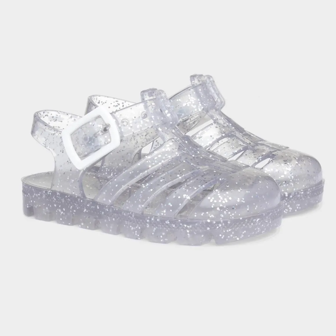Walkright Weymouth Kids Clear Glitter Jelly Sandal