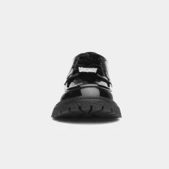 Wednesday Girls Lace Up Patent Loafer