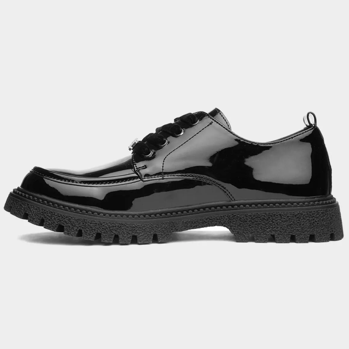 Wednesday Girls Lace Up Patent Loafer