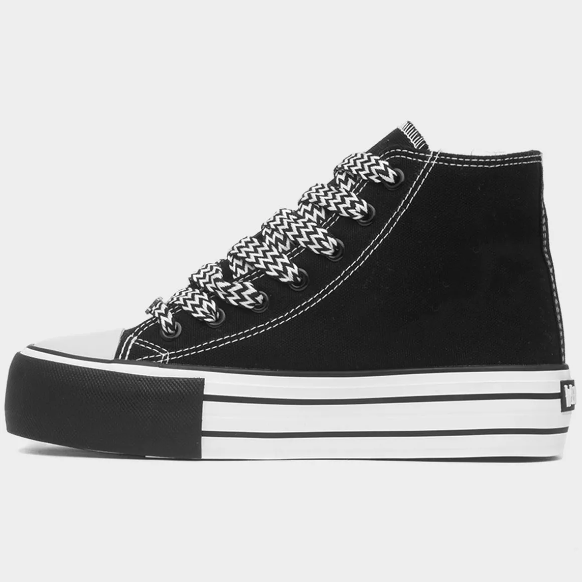 Wednesday Kids Black Platform Canvas Shoe