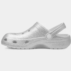 Whitby Girls Silver Glitter EVA Clog