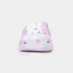 Whitby Girls White Multi Marble EVA Clog