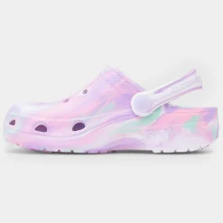 Whitby Girls White Multi Marble EVA Clog