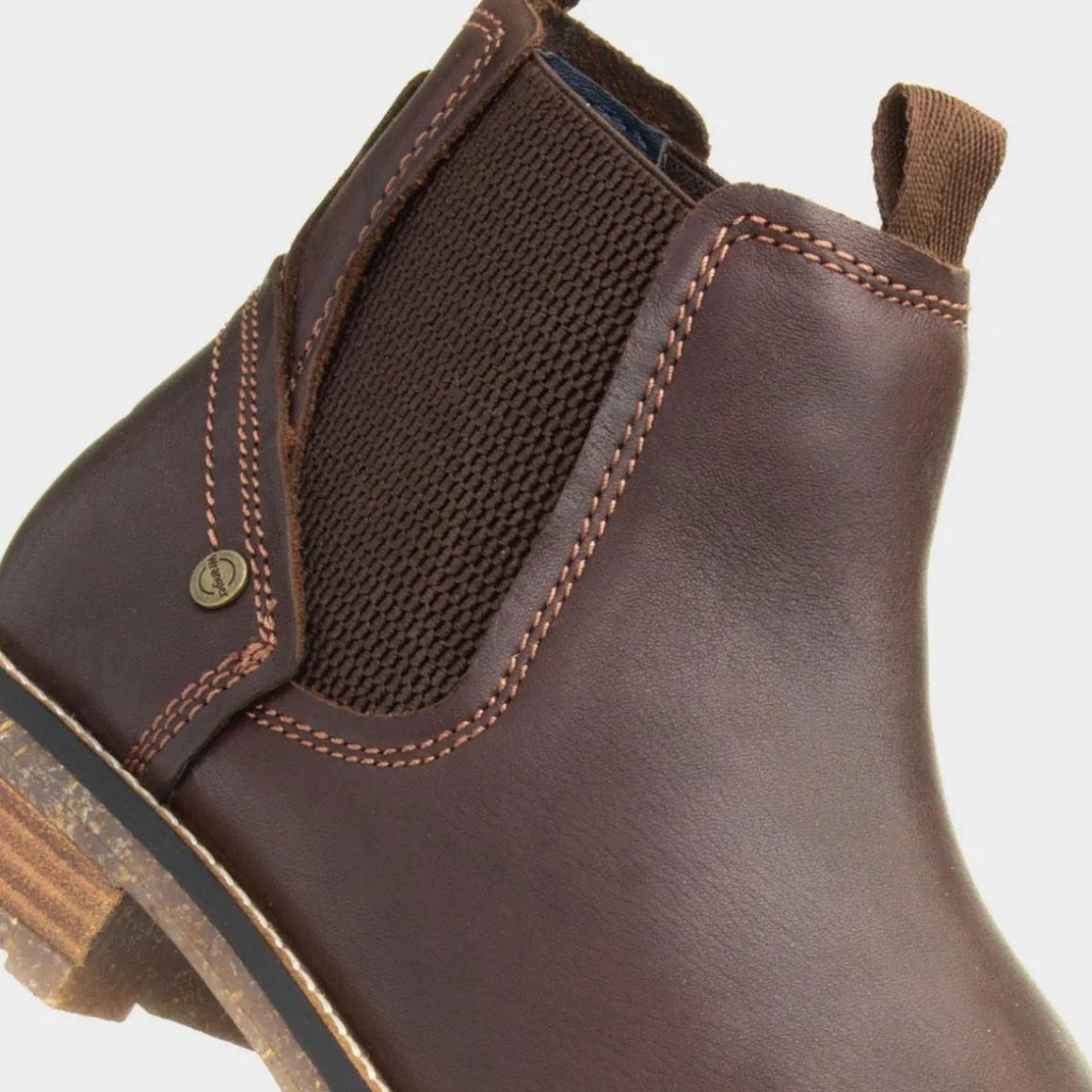 Wrangler Hill Mens Brown Leather Chelsea Boot