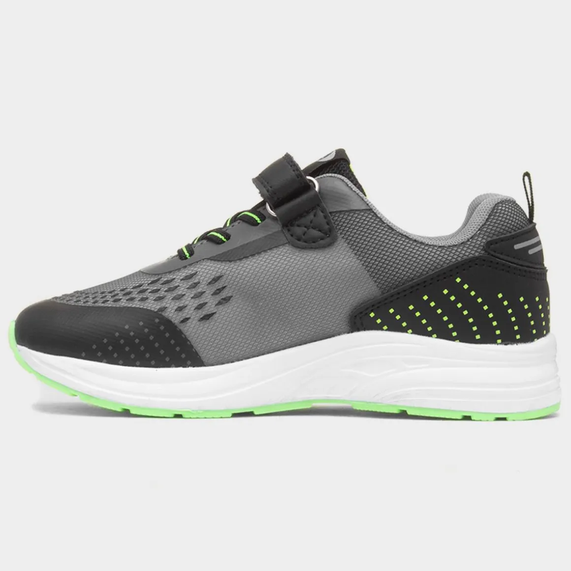 XL Adriatic Kids Black Easy Fasten Trainer