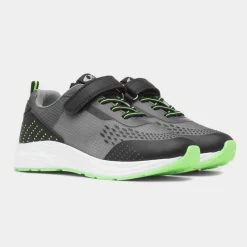 XL Adriatic Kids Black Easy Fasten Trainer