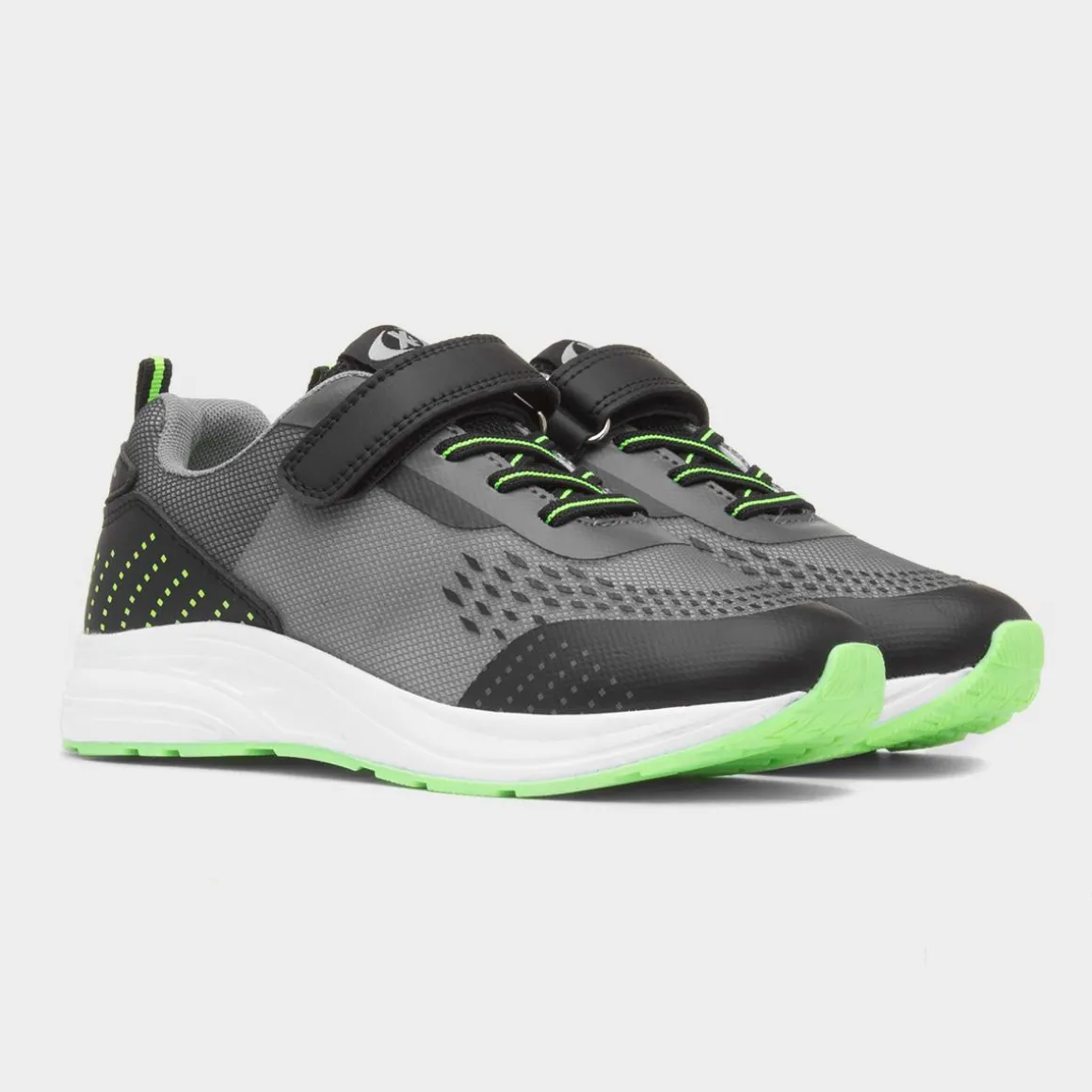 XL Adriatic Kids Black Easy Fasten Trainer