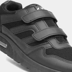 XL Aragon Mens Black Easy Fasten Trainer