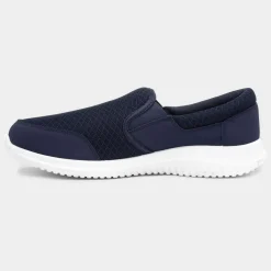 XL Barney Mens Blue Mesh Slip On Casual Trainer