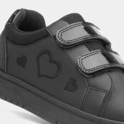 XL Buttermere Kids Black Easy Fasten Trainer