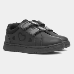 XL Buttermere Kids Black Easy Fasten Trainer