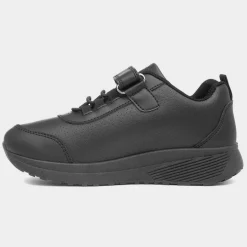 XL Carsington Kids Black Easy Fasten Trainer
