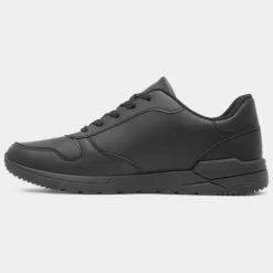 XL Dawlish Mens Black Lace Up Trainer