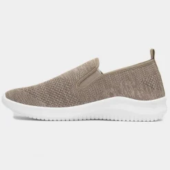 XL Elijah Mens Beige Slip On Canvas Shoe