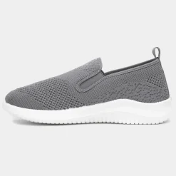 XL Elijah Mens Grey Slip On Canvas Shoe