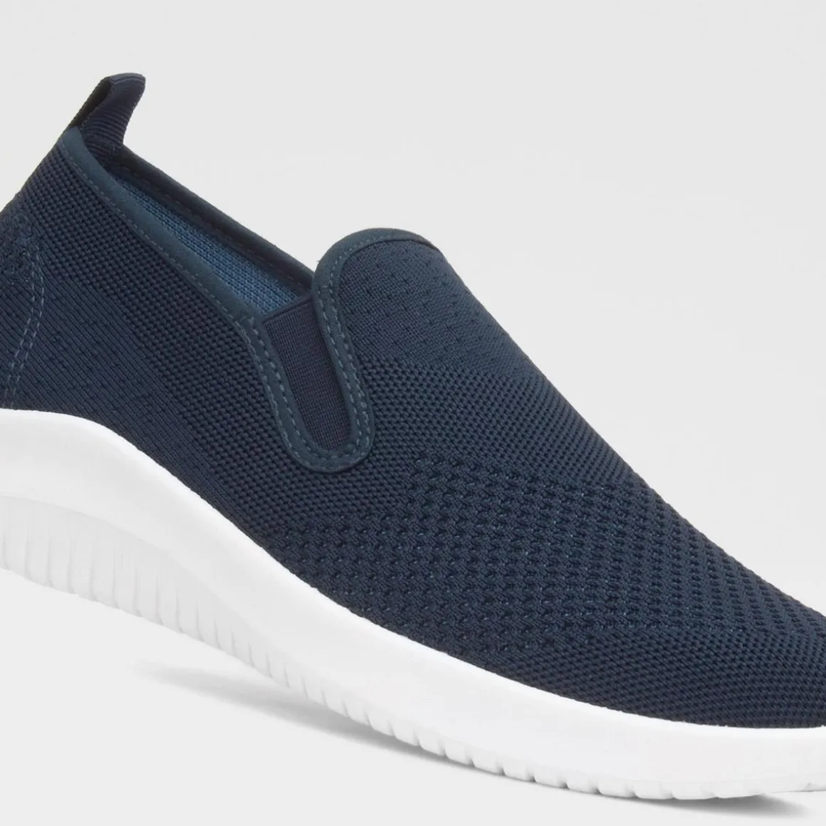 XL Elijah Mens Navy Slip On Canvas Shoe
