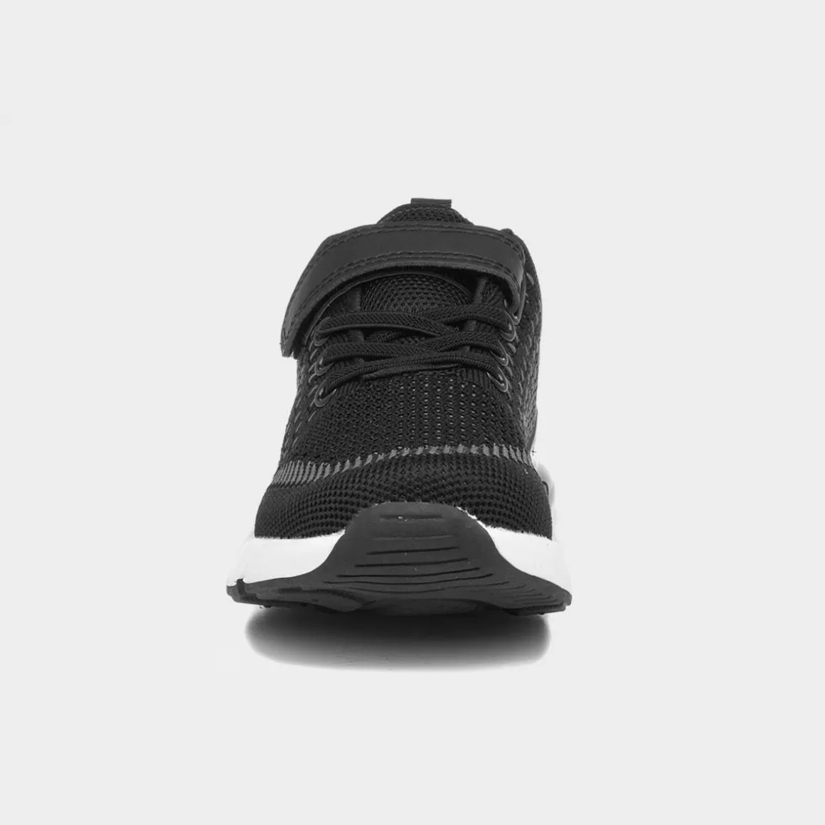 XL Exe Kids Black Easy Fasten Knitted Trainer