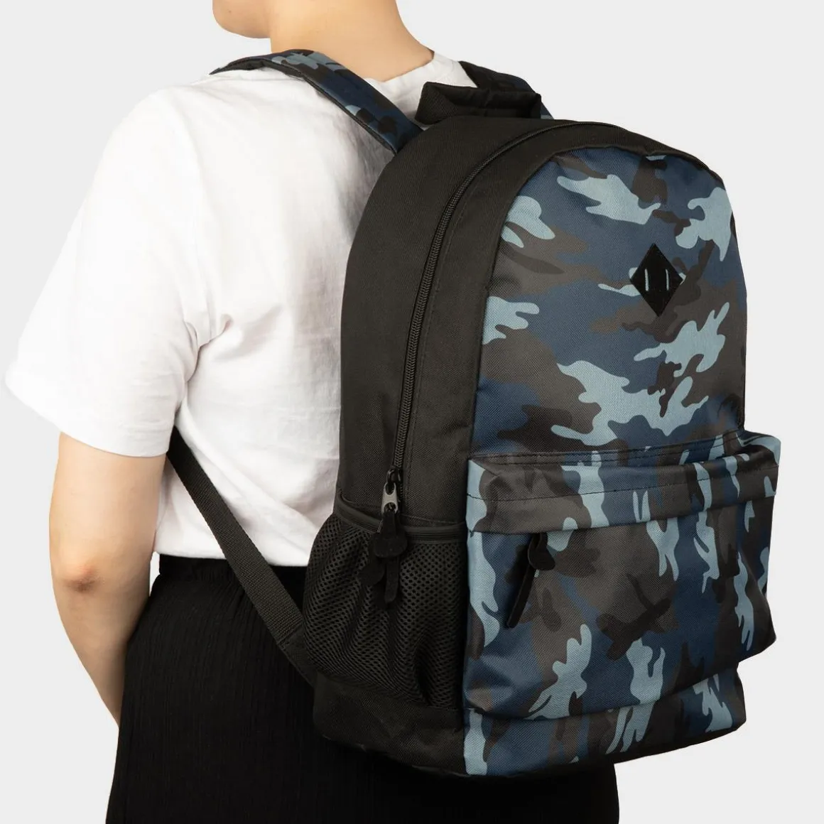 XL Fareham Blue & Multi-Coloured Camo Backpack
