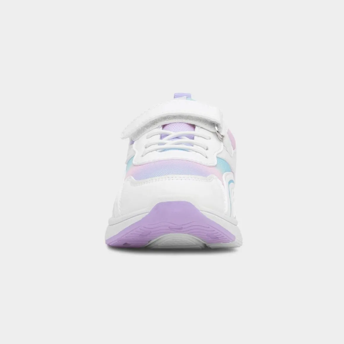 XL Flores Kids White & Lilac Easy Fasten Trainer