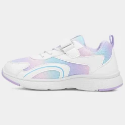 XL Flores Kids White & Lilac Easy Fasten Trainer