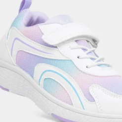 XL Flores Kids White & Lilac Easy Fasten Trainer