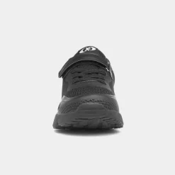 XL Gambia Kids Black Easy Fasten Trainer