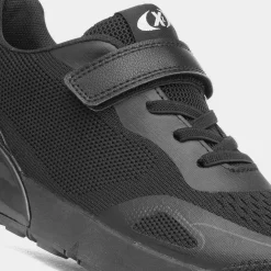 XL Gambia Kids Black Easy Fasten Trainer