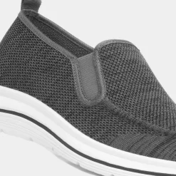 XL Harvey Mens Grey Slip On Casual Shoe
