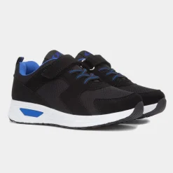 XL Lomond Kids Black Easy Fasten Trainer