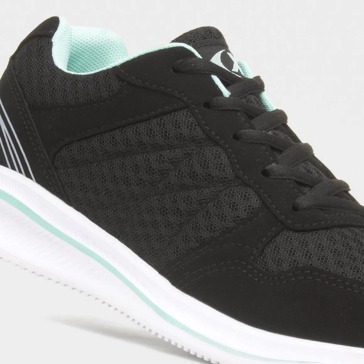XL Mawson Womens Black Lace Up Trainer
